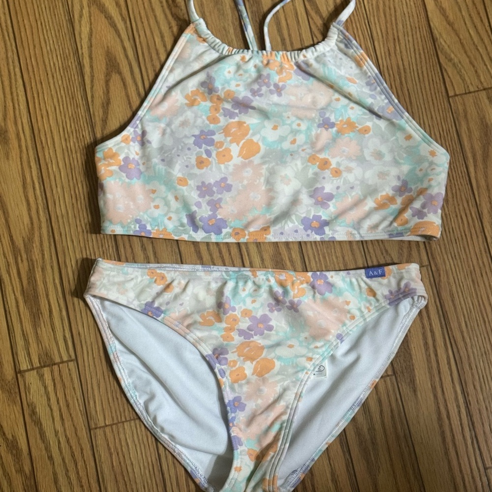 Abercrombie Kids Orange and Purple Bikini Swimwear